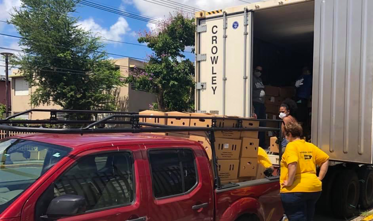 entrega de alimentos