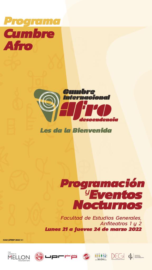 Anuncio Programa Cumbre Afro Desendencia