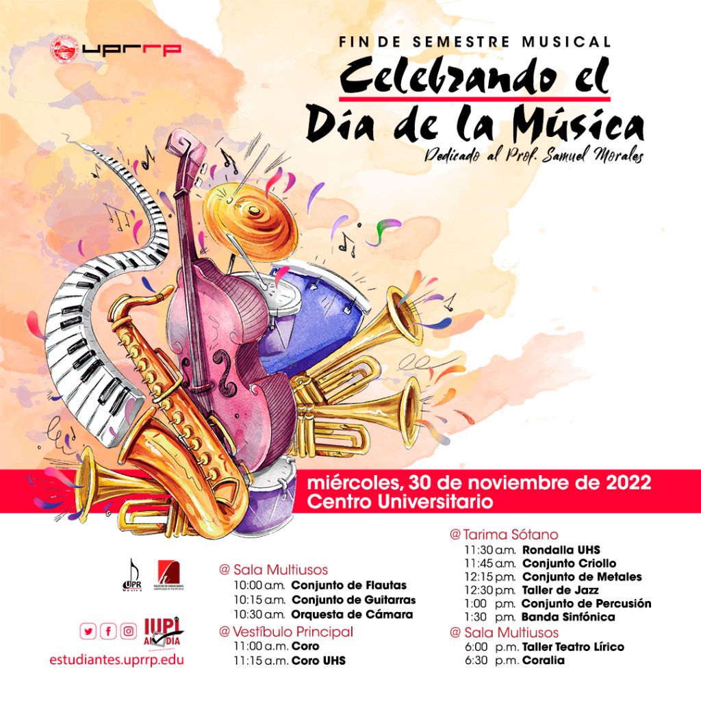 Dia de la musica el 30 de noviembre desde las 10am en el Centro Universitario