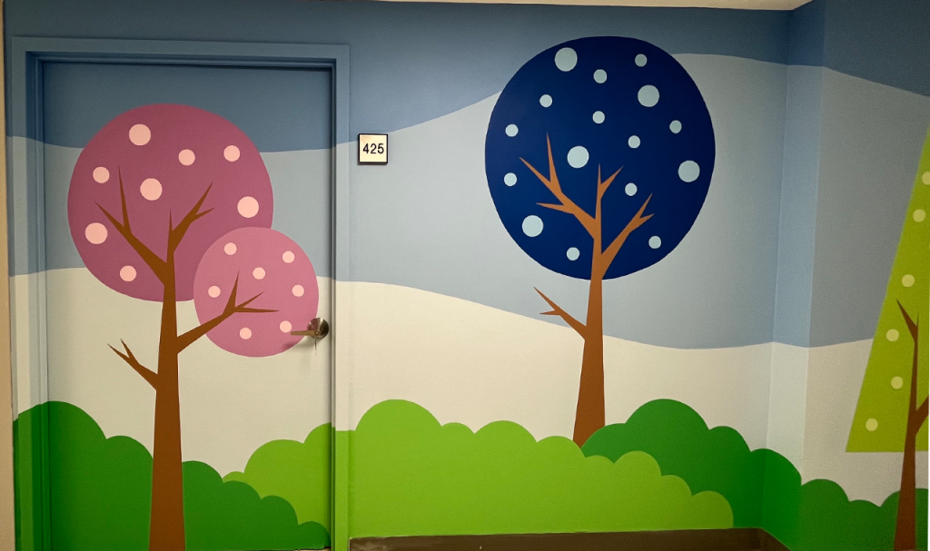 Imagen del mural pintado en el hospital san jorge