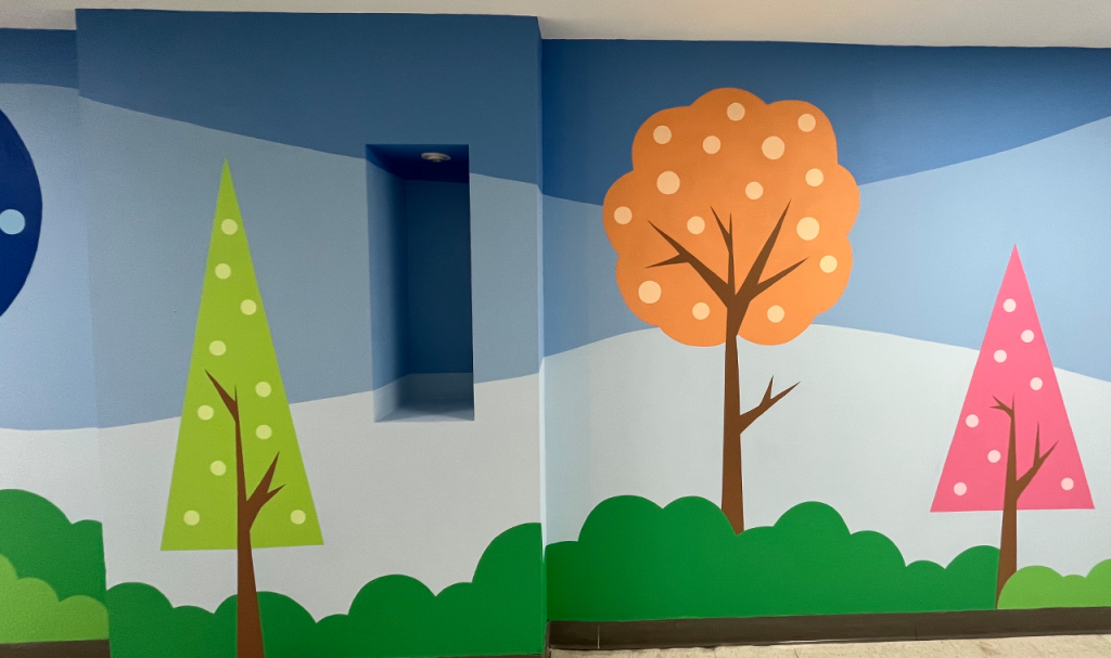 Imagen del mural pintado en el hospital san jorge