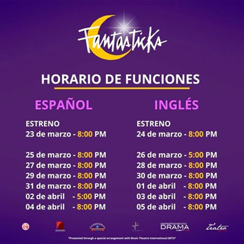 Calendario de Musical Fantasticks