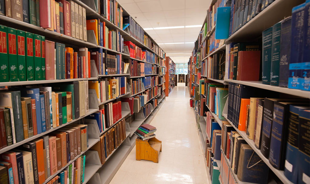 Foto del interior de la Biblioteca José M. Lázaro