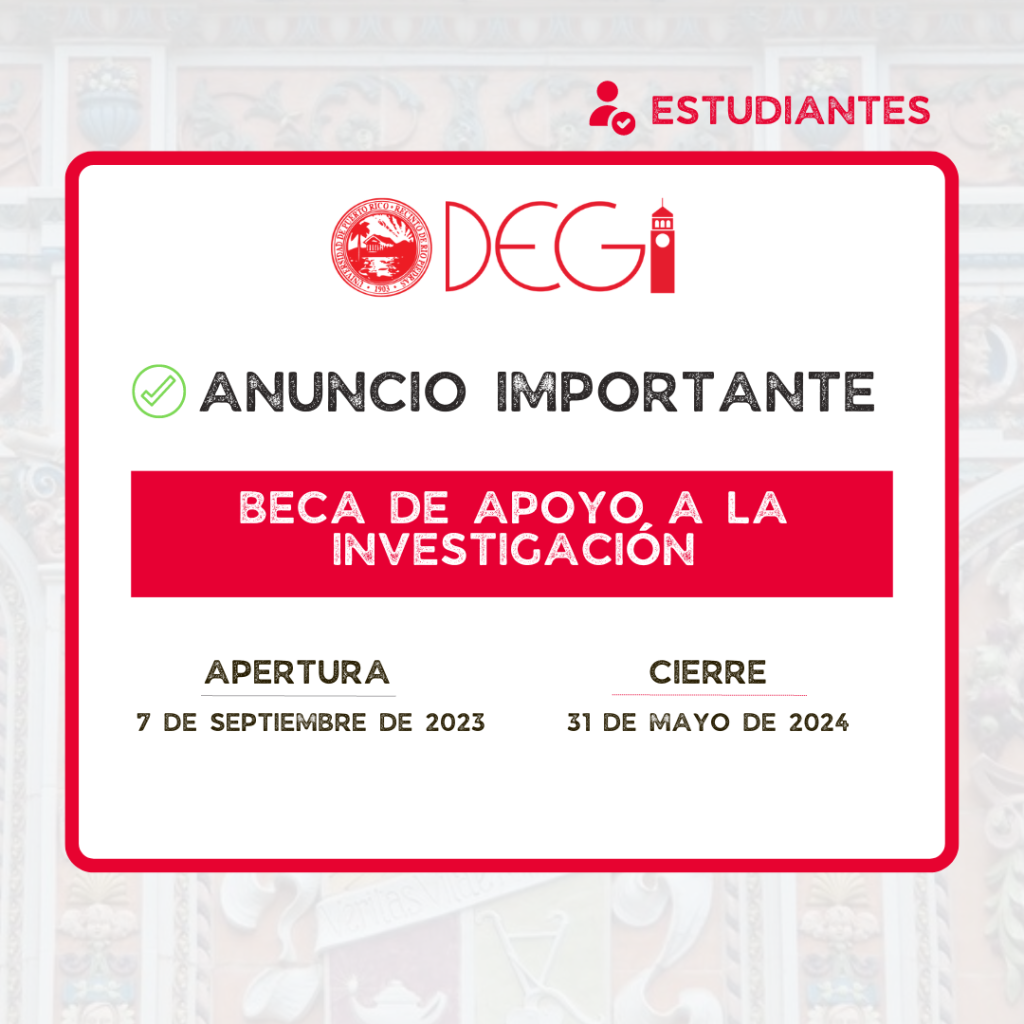 Convocatoria de Programa de Becas para el Apoyo a la Investigación