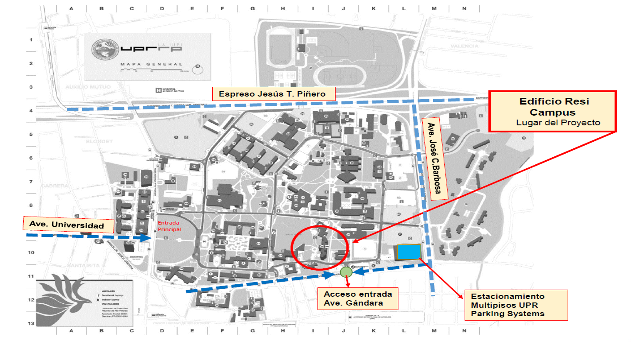 Mapa de la ubicación de ResiCampus UPRRP