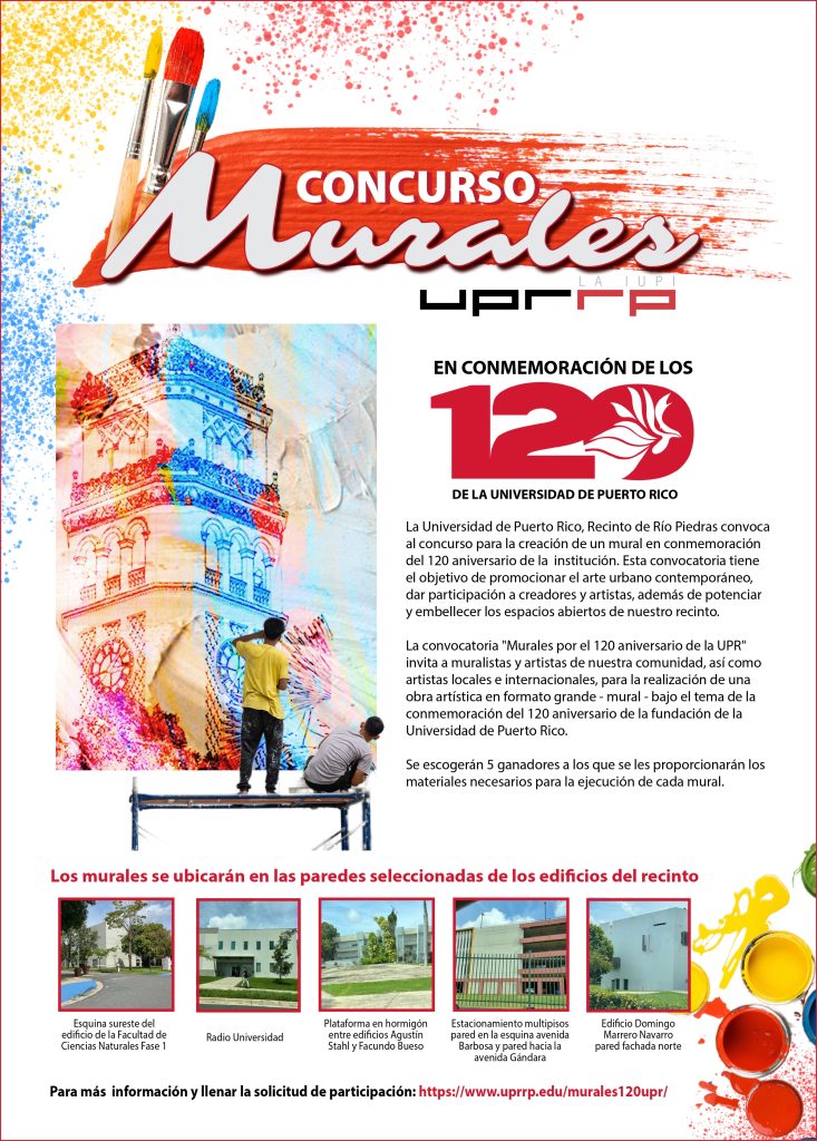 Anuncio de la convocatoria de murales uprrp