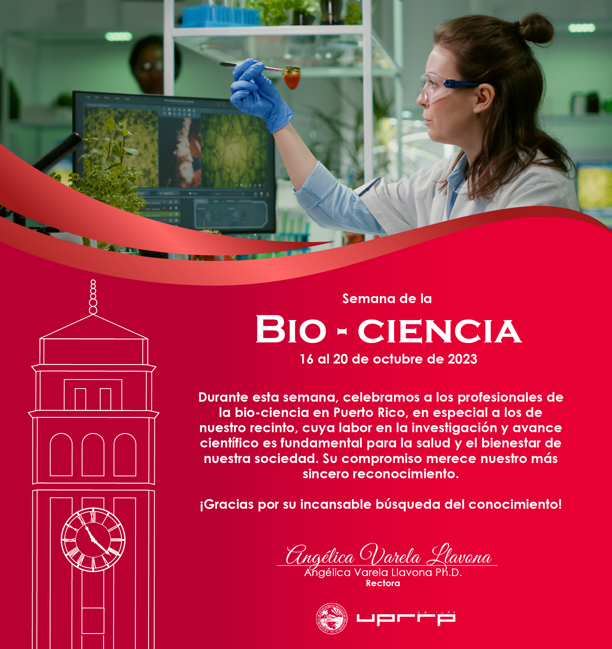 Felicitaciones en la semana de la Bio-Ciencia