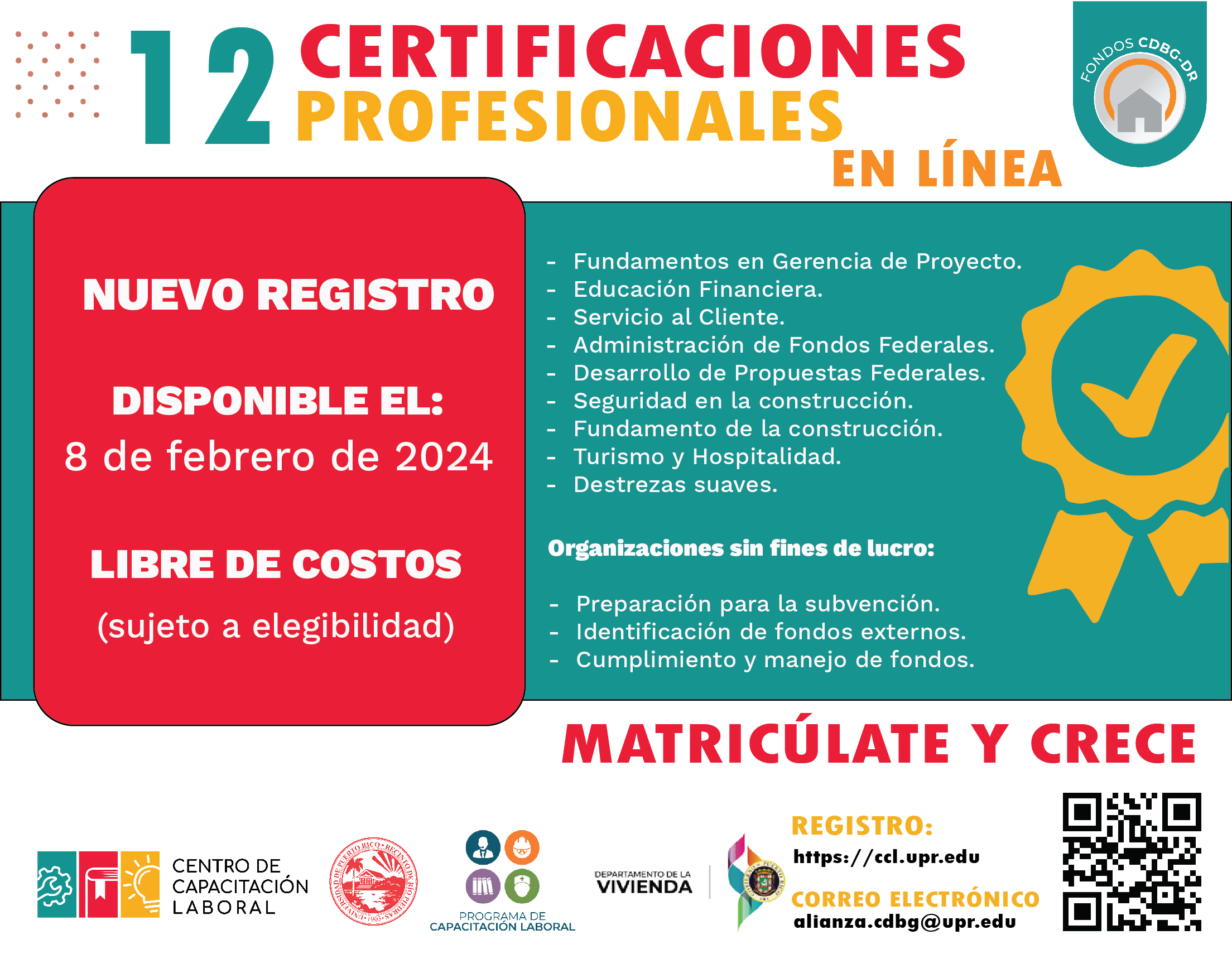 Certificaciones Profesionales en línea libre de costos