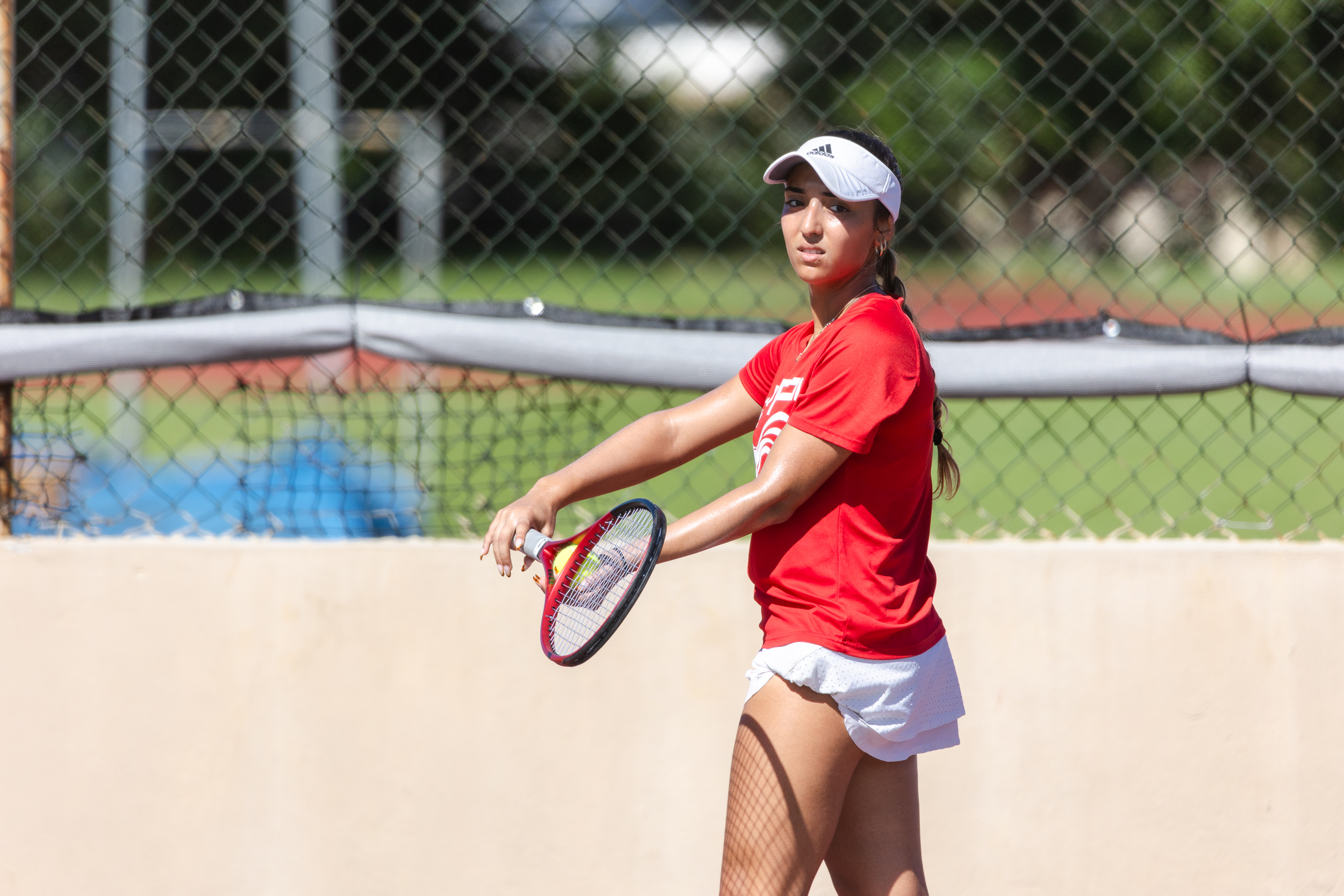 Competidora del tenis de campo