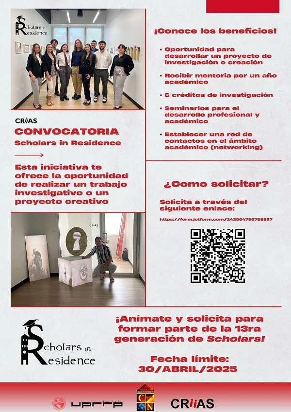 Convocatoria Programa Scholars in Residence 2025-2026