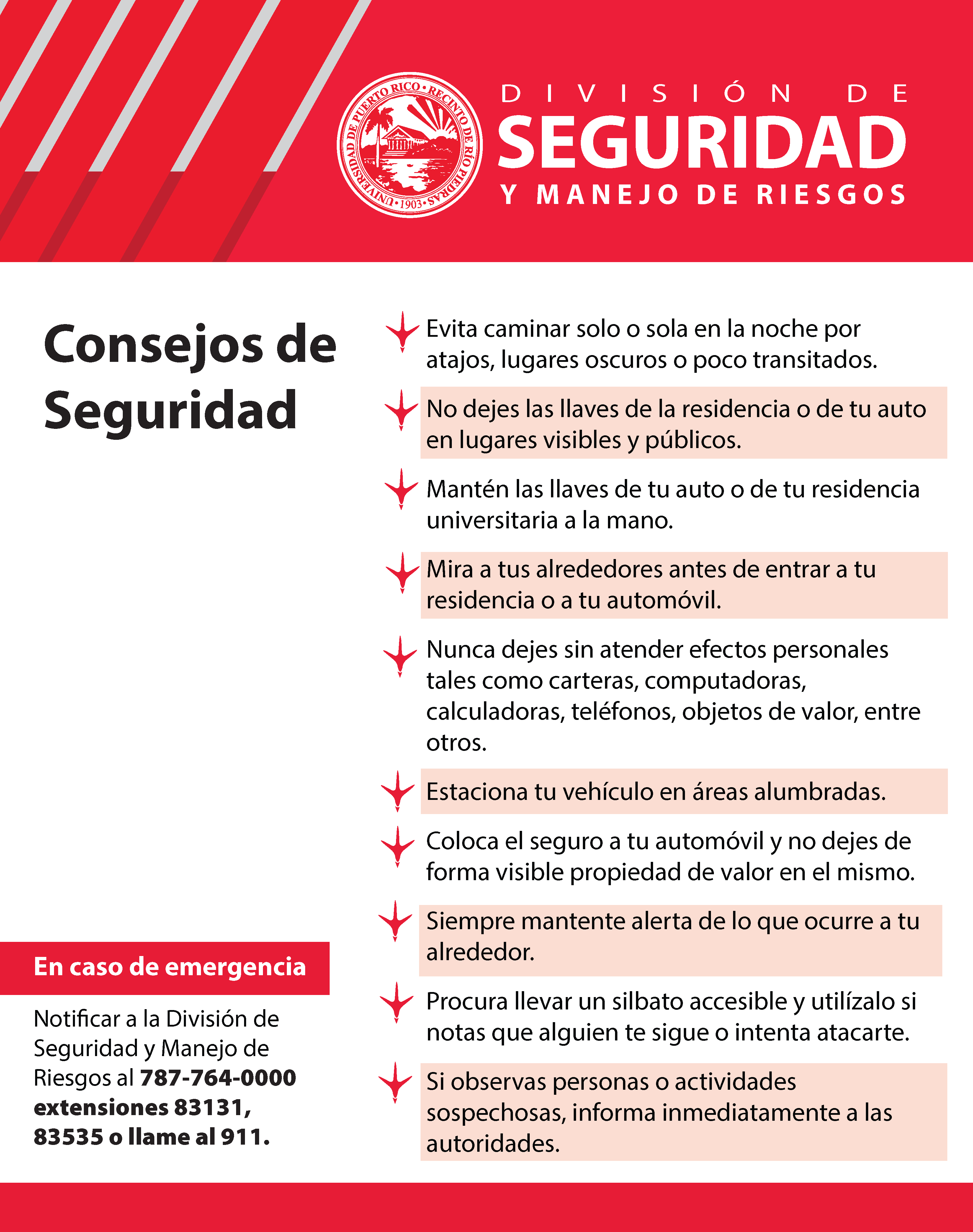 Consejos de Seguridad