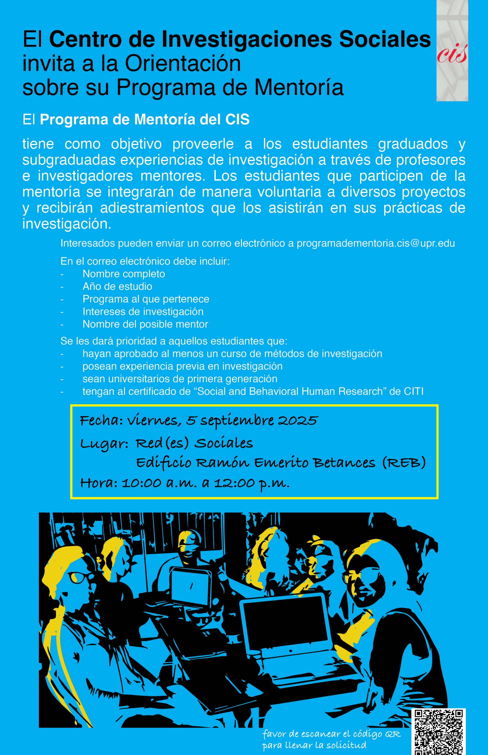 Orientación del Programa de Mentoría del Centro de Investigaciones Sociales