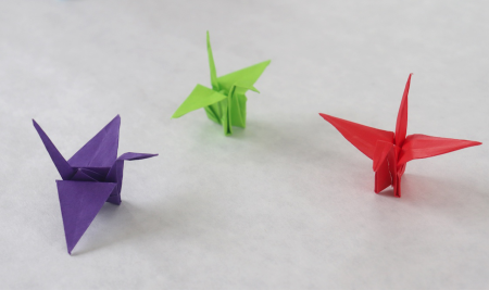 “Grullas por la Paz”: origami empapado en esperanza
