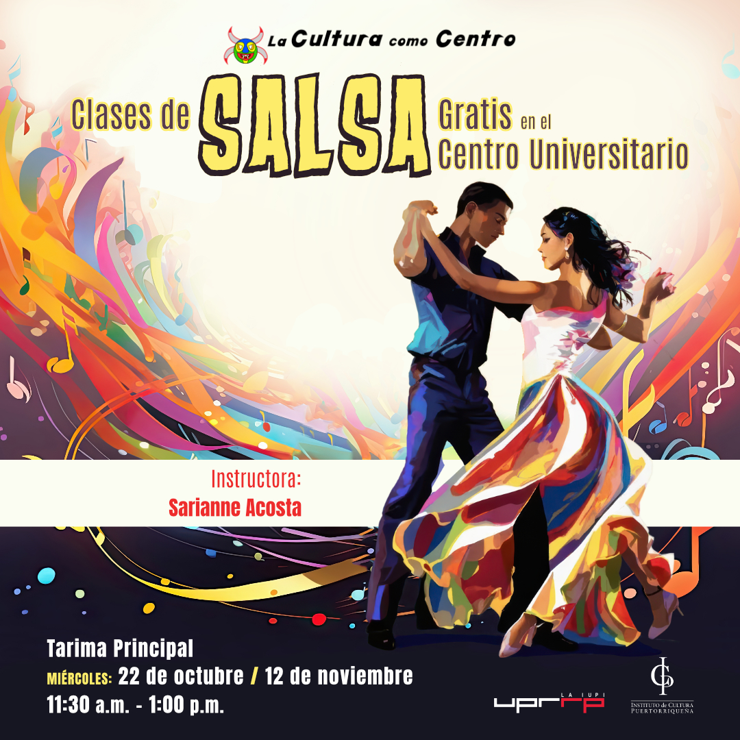 Clases de Salsa en el Centro Universitario a las 11:30am al 22 de octubre y el 12 de noviembre