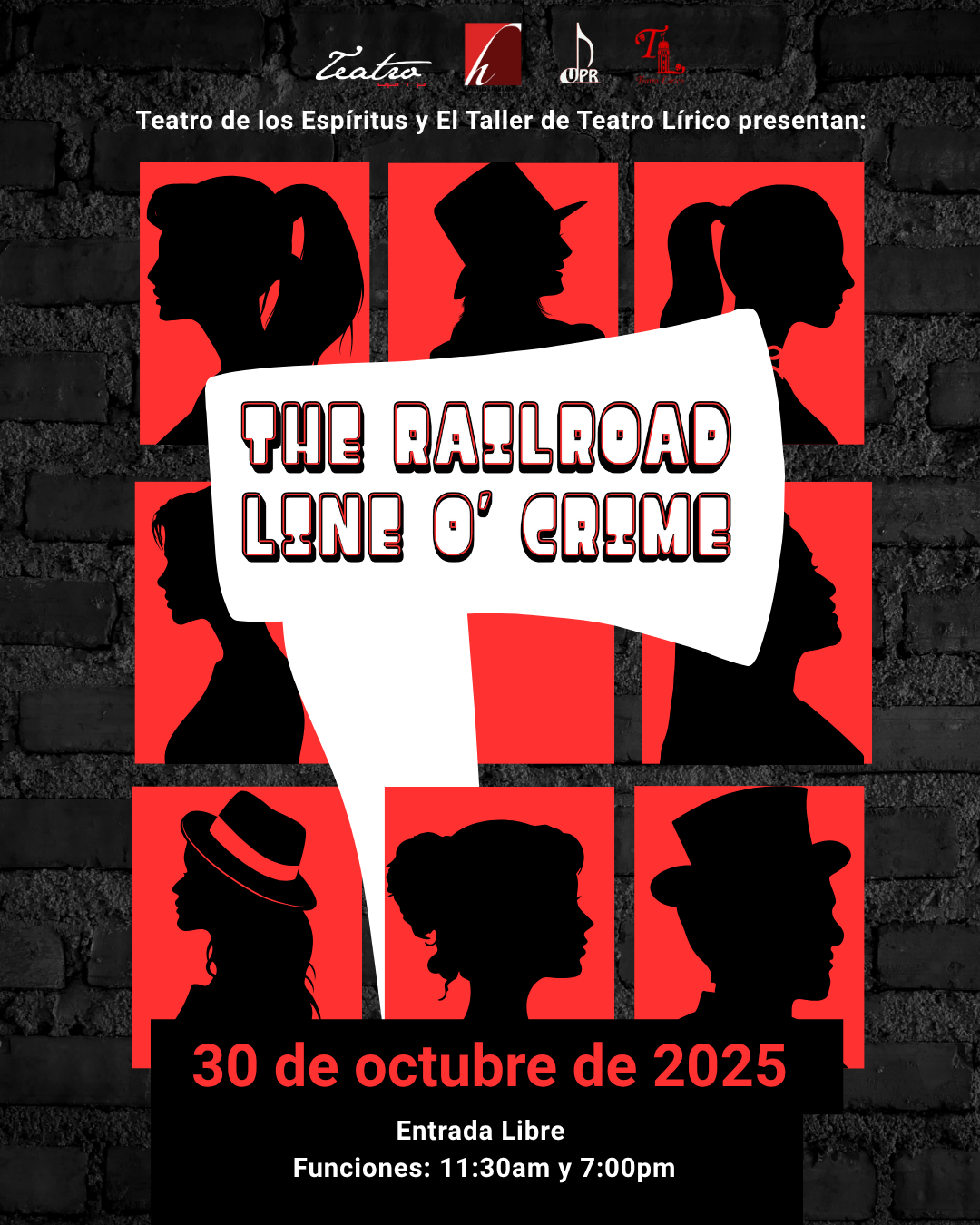 The Railroad Line O’ Crime el 30 de octubre en el Teatro de la UPR
