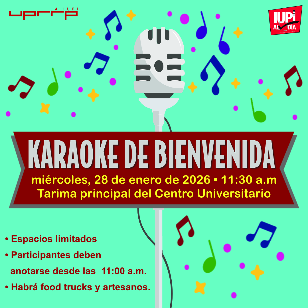 Karaoke de Bienvenida el 28 de enero a las 11:30am en el Centro Universitario