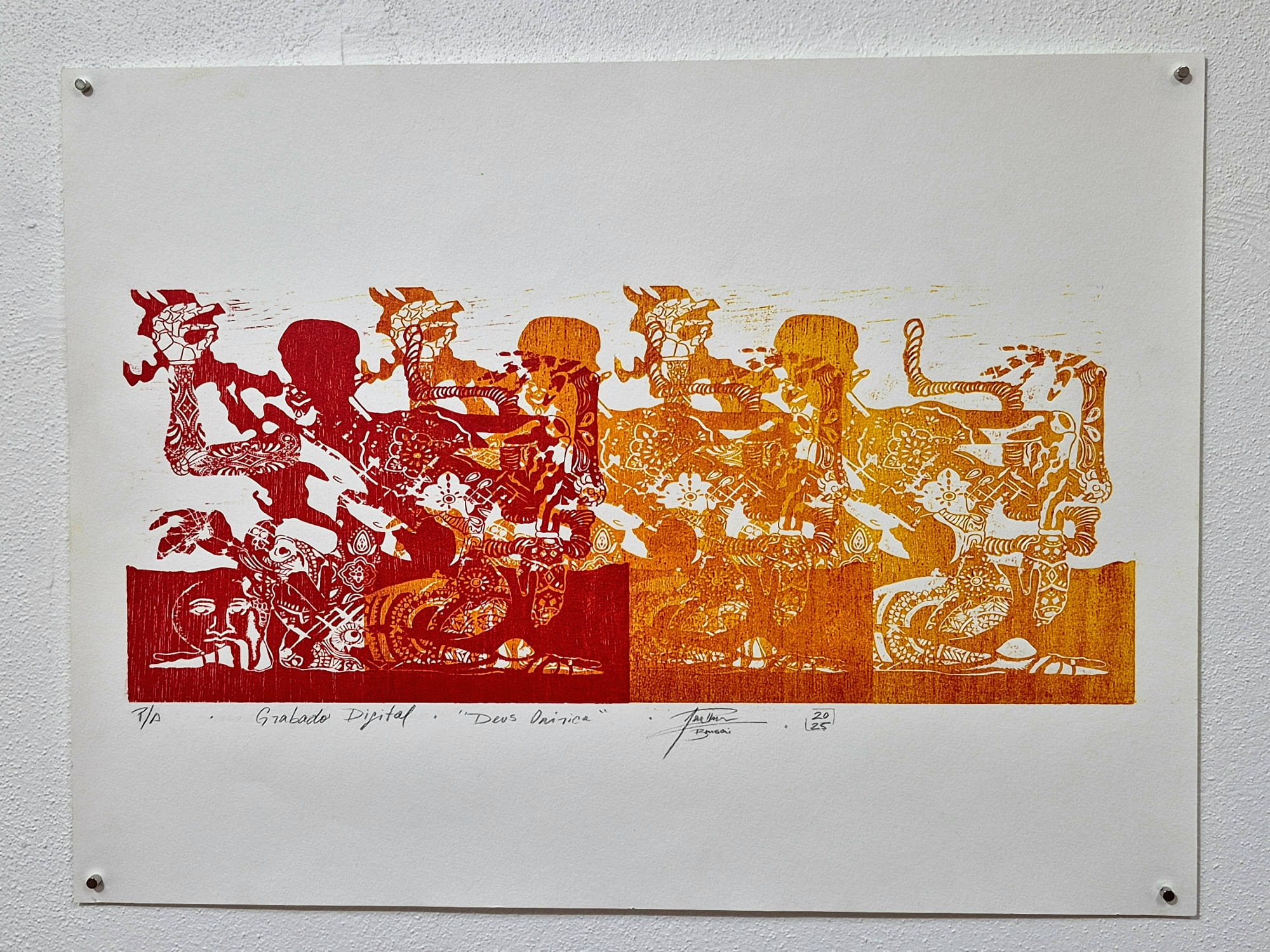 trabajos realizados en los cursos de Grabado Digital e Intaglio