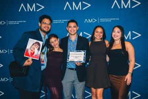 Delegación de la American Marketing Association de la Universidad de Puerto Rico, Recinto de Río Piedras, durante su participación en la AMA International Collegiate Conference 2026, donde el capítulo se posicionó por tercer año consecutivo como Top 1 Chapter y obtuvo múltiples reconocimientos a nivel internacional.